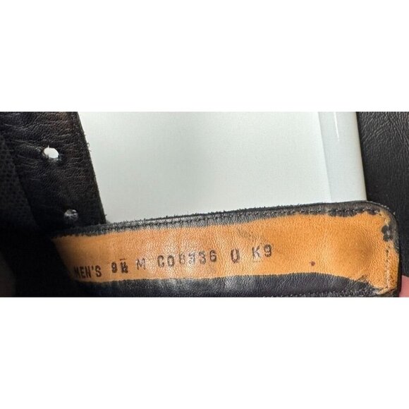 Vintage Cole Rood & Haan Co Black Leather Brogue Boots Studded Closure Men's 9.5 - Picture 13 of 13